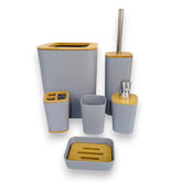 Organizador para Baño color Gris de Plástico 6 piezas
